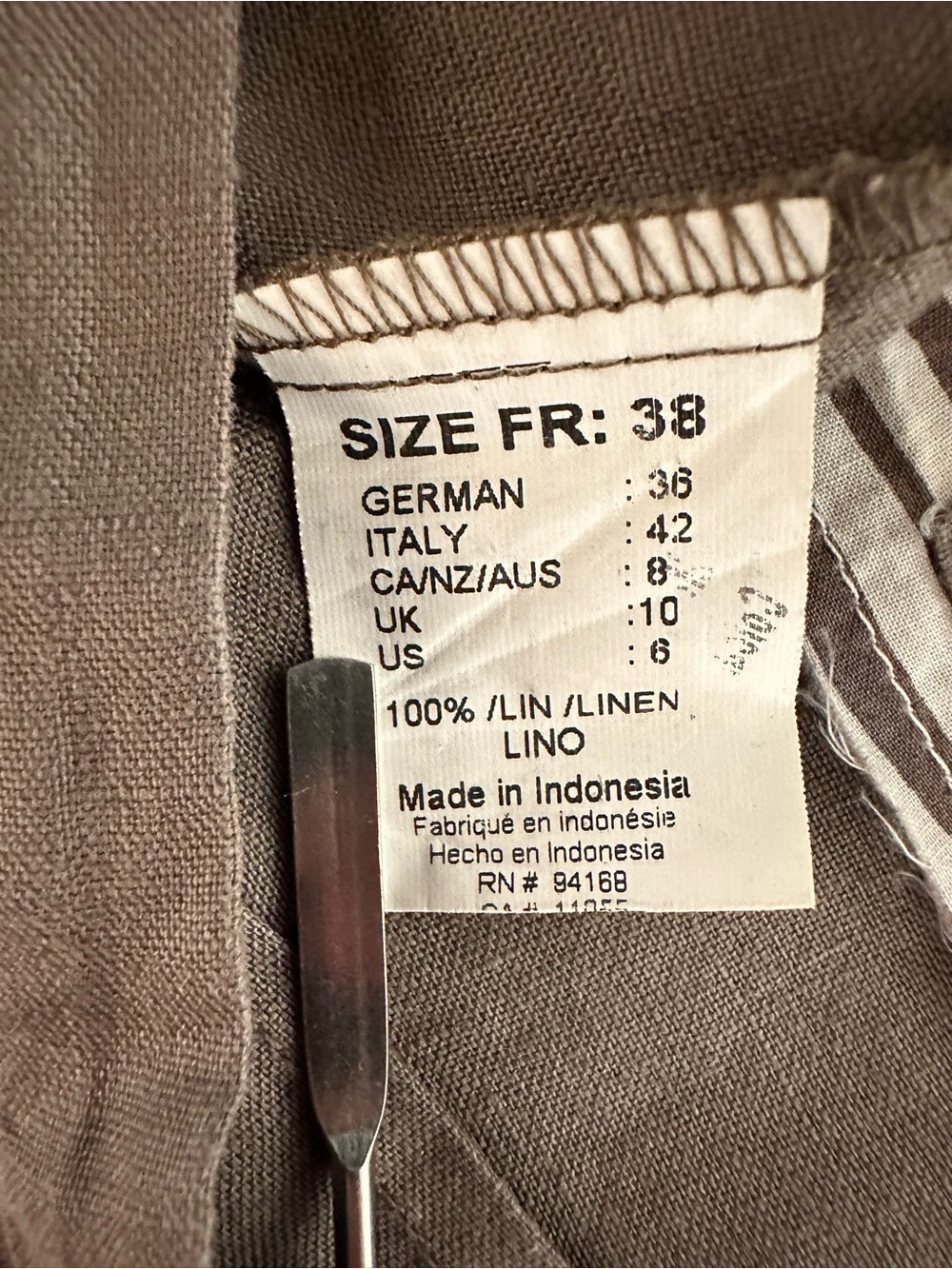 Animale Brown Linen Tulip Bubble Skirt Lagenlook Avant Garde Artsy Midi Pockets - Picture 6 of 8